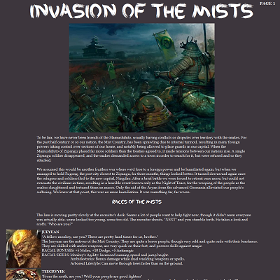 Image For Post Invasion of the Mists CYOA by Ordion from /tg/