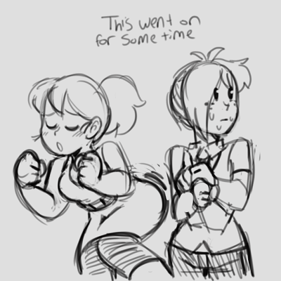 Image For Post | This is like the 3rd or fourth time I've drawn Joyce shaking her ass at Becky. Clearly I really liked this concept.