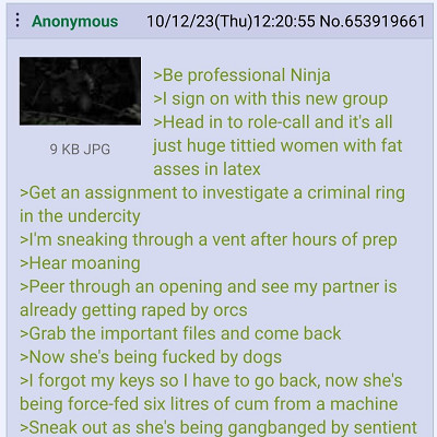 Image For Post Daily Life as a Male Taimanin Greentext