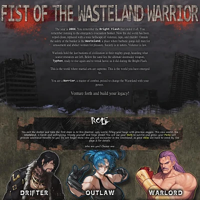 Image For Post Fist of the Wasteland Warrior CYOA by Evisiro