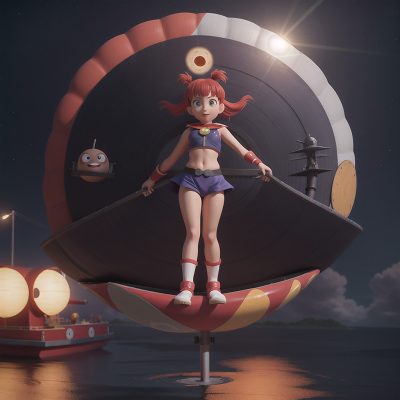 Image For Post Anime, solar eclipse, ninja, circus, hovercraft, hidden trapdoor, HD, 4K, AI Generated Art