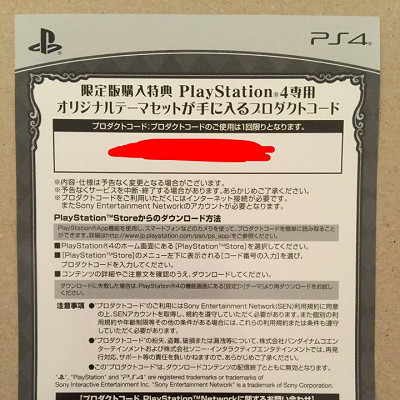 Image For Post | PSN code for something? Probably the theme and avatars. However when I tried to enter the code it said I was unable to. RIP :(