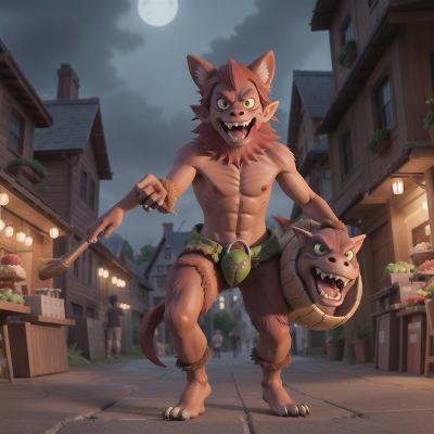 Image For Post Anime, drought, werewolf, goblin, turtle, market, HD, 4K, AI Generated Art