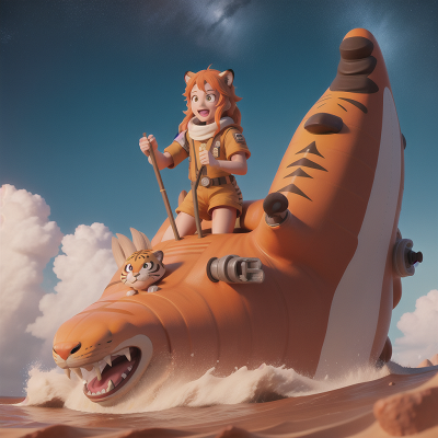 Image For Post Anime, submarine, space, farmer, sandstorm, sabertooth tiger, HD, 4K, AI Generated Art