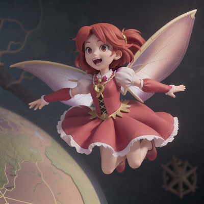 Image For Post Anime, jumping, fairy, key, vampire, map, HD, 4K, AI Generated Art