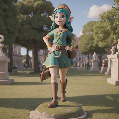 Image For Post Anime, statue, carnival, camera, archaeologist, elf, HD, 4K, AI Generated Art