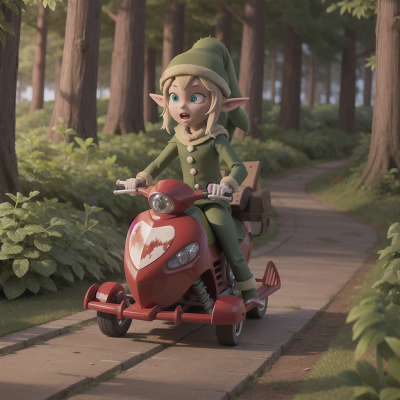 Image For Post Anime, sled, forest, city, zombie, elf, HD, 4K, AI Generated Art