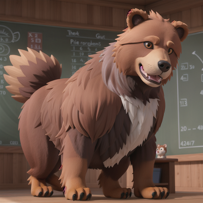 Image For Post Anime, griffin, bear, villain, teacher, dog, HD, 4K, AI Generated Art
