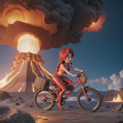 Image For Post Anime, camera, volcanic eruption, mermaid, bicycle, invisibility cloak, HD, 4K, AI Generated Art