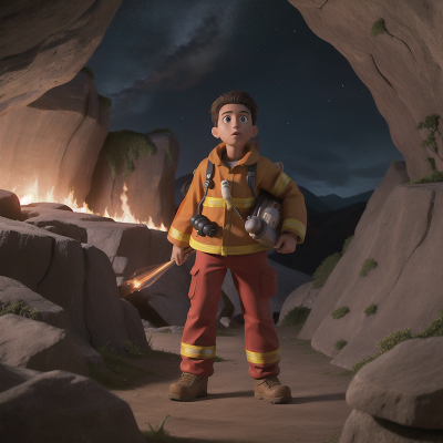 Image For Post Anime, firefighter, cave, wind, space shuttle, werewolf, HD, 4K, AI Generated Art