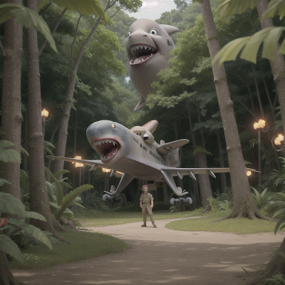 Image For Post Anime, jungle, zombie, space shuttle, shark, park, HD, 4K, AI Generated Art