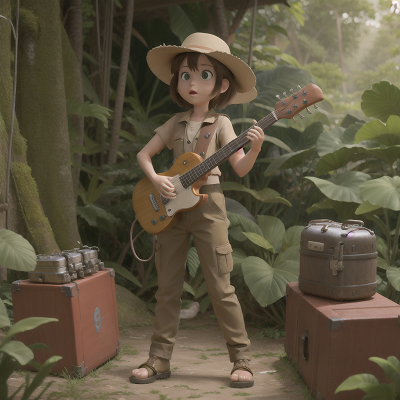 Image For Post Anime, drought, crystal, musician, mechanic, jungle, HD, 4K, AI Generated Art