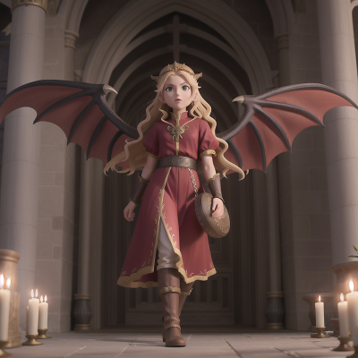 Image For Post Anime, angel, dragon, vikings, cathedral, vampire, HD, 4K, AI Generated Art