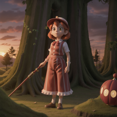 Image For Post Anime, circus, sunset, zookeeper, demon, forest, HD, 4K, AI Generated Art