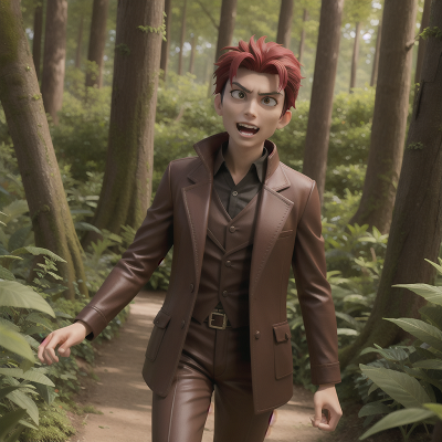 Image For Post Anime, fighting, forest, detective, vampire, villain, HD, 4K, AI Generated Art