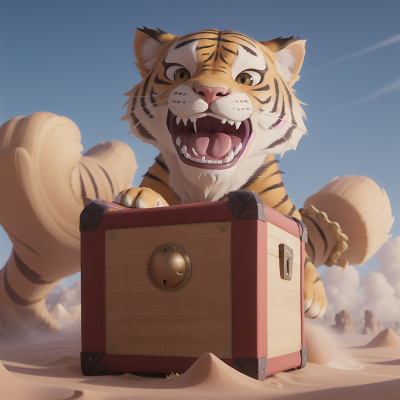 Image For Post Anime, energy shield, sandstorm, vikings, treasure chest, sabertooth tiger, HD, 4K, AI Generated Art