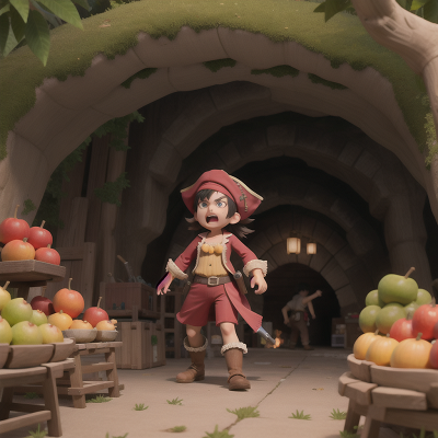 Image For Post Anime, scientist, anger, fruit market, cave, pirate, HD, 4K, AI Generated Art