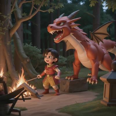 Image For Post Anime, celebrating, fire, dragon, betrayal, enchanted forest, HD, 4K, AI Generated Art