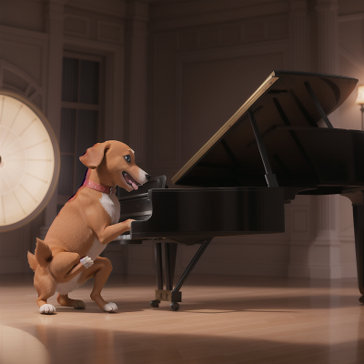 Image For Post Anime, dog, fighting, romance, piano, force field, HD, 4K, AI Generated Art