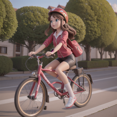 Image For Post Anime, romance, flying, suspicion, bicycle, camera, HD, 4K, AI Generated Art