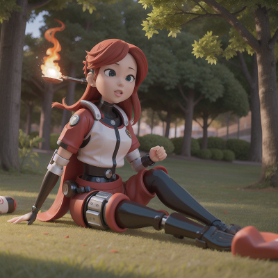 Image For Post Anime, park, artificial intelligence, sushi, fire, cyborg, HD, 4K, AI Generated Art