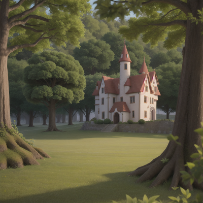 Image For Post Anime, ghost, island, castle, forest, farm, HD, 4K, AI Generated Art