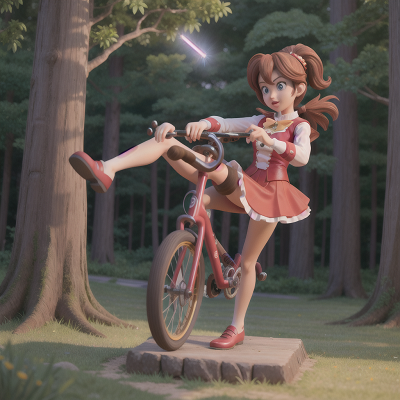Image For Post Anime, violin, circus, bigfoot, bicycle, laser gun, HD, 4K, AI Generated Art