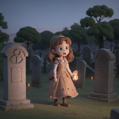Image For Post Anime, princess, haunted graveyard, surprise, archaeologist, failure, HD, 4K, AI Generated Art