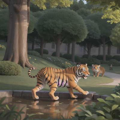 Image For Post Anime, park, tiger, witch, treasure, camera, HD, 4K, AI Generated Art