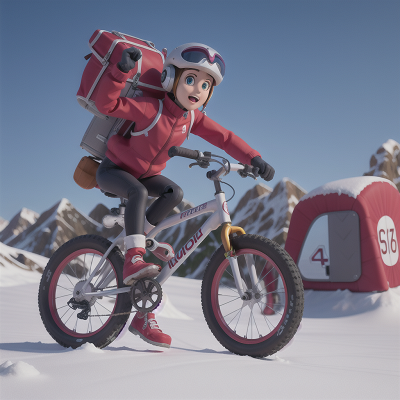Image For Post Anime, robotic pet, bicycle, circus, avalanche, exploring, HD, 4K, AI Generated Art