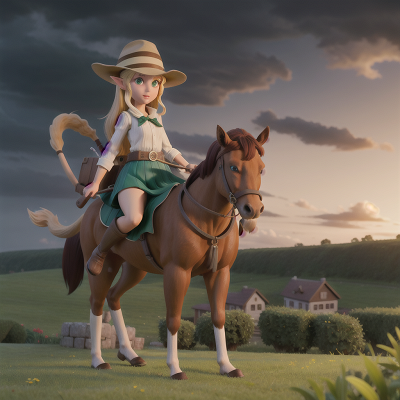 Image For Post Anime, detective, farmer, storm, centaur, elf, HD, 4K, AI Generated Art