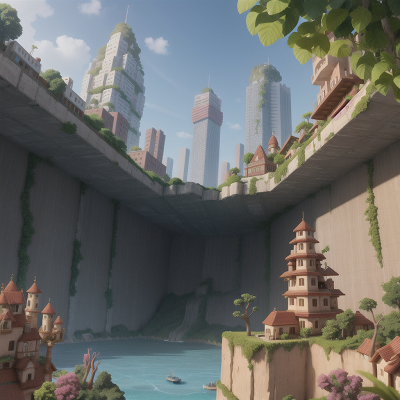 Image For Post Anime, skyscraper, crying, underwater city, jungle, car, HD, 4K, AI Generated Art