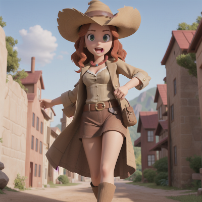 Image For Post Anime, romance, archaeologist, surprise, wild west town, witch, HD, 4K, AI Generated Art