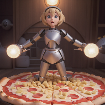 Image For Post Anime, knight, teleportation device, airplane, artificial intelligence, pizza, HD, 4K, AI Generated Art