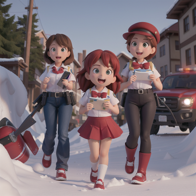 Image For Post Anime, teacher, avalanche, police officer, angel, shark, HD, 4K, AI Generated Art