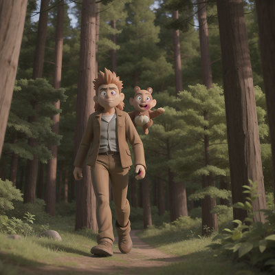 Image For Post Anime, forest, suspicion, bigfoot, wind, demon, HD, 4K, AI Generated Art