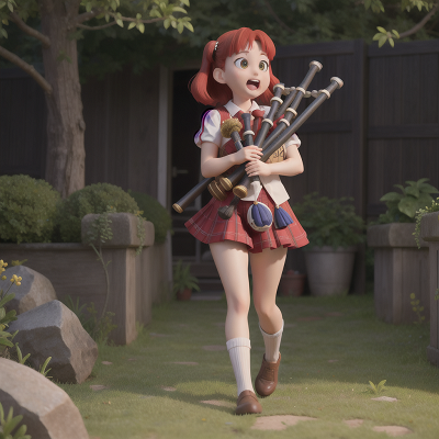 Image For Post Anime, joy, bagpipes, hail, alien, chimera, HD, 4K, AI Generated Art