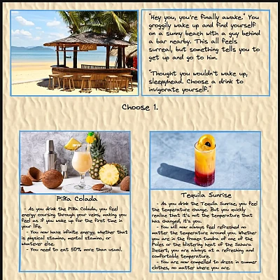 Image For Post The Fruity Beach. Choose 1. CYOA by HellSigma