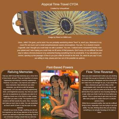 Image For Post Atypical Time Travel CYOA by squattoad