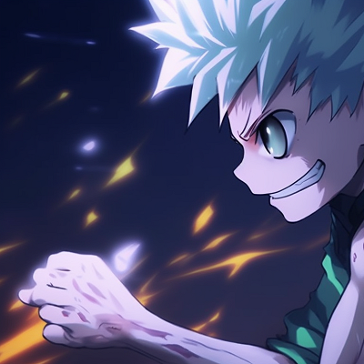 Image For Post | Gon and Killua, showcasing their powers, with energetic colors and manga style drawings. gon and killua hd matching pfp pfp for discord. - [gon and killua matching pfp, aesthetic matching pfp ideas](https://hero.page/pfp/gon-and-killua-matching-pfp-aesthetic-matching-pfp-ideas)