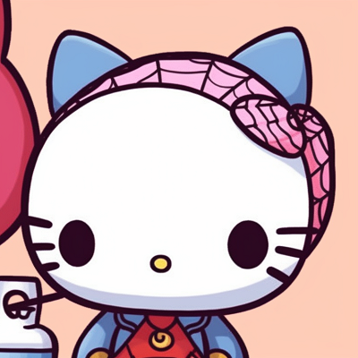 Image For Post | Two characters, one in detailed superhero costume, the other in minimalist Hello Kitty design. hello kitty and superheroes matching pfp pfp for discord. - [matching pfp hello kitty, aesthetic matching pfp ideas](https://hero.page/pfp/matching-pfp-hello-kitty-aesthetic-matching-pfp-ideas)