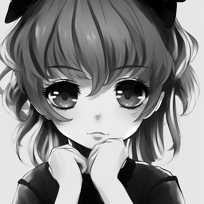 Image For Post | Black and white depiction of a chibi boy, showcasing playful character design and emphasis on lighting effects. kawaii anime black and white pfp - [anime black and white pfp collection](https://hero.page/pfp/anime-black-and-white-pfp-collection)