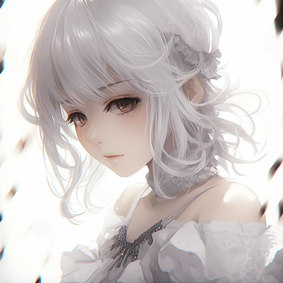Image For Post | A dazzling close-up portrait of a white-haired anime girl, the art focuses on the radiant eyes and exquisite hair detailing. white hair anime pfp girl - [White Anime PFP](https://hero.page/pfp/white-anime-pfp)