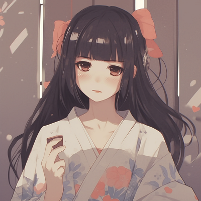 Image For Post | Anime girl holding a single flower, deep shadows and thoughtful expression. anime girl aesthetics: sad pfp - [Sad PFP Anime](https://hero.page/pfp/sad-pfp-anime)
