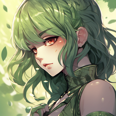 Image For Post | Close up of an anime character as a classic archer, with a dominant green theme and intricate armor detailing. animated green anime pfp artwork - [Green Anime PFP Universe](https://hero.page/pfp/green-anime-pfp-universe)