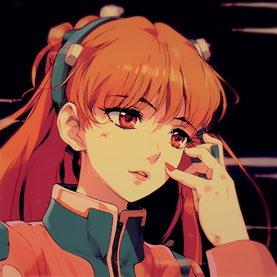 Image For Post | Full-bodied image of Asuka Langley Soryu, striking contrast and intricate suit details 90s anime characters pfp - [90s anime pfp universe](https://hero.page/pfp/90s-anime-pfp-universe)