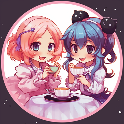 Image For Post | Picnic scene in chibi art style, bright colors and exaggerated cute features. cute concept matching pfp in anime for friends - [matching pfp for 2 friends anime](https://hero.page/pfp/matching-pfp-for-2-friends-anime)