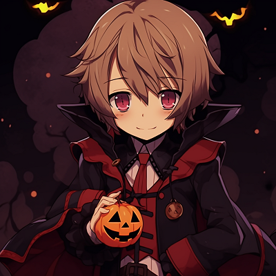 Image For Post | Spooky yet cute anime representation of a vampire boy, showcasing a dynamic pose and lively colors. adorable halloween anime pfp - [Halloween Anime PFP Collection](https://hero.page/pfp/halloween-anime-pfp-collection)