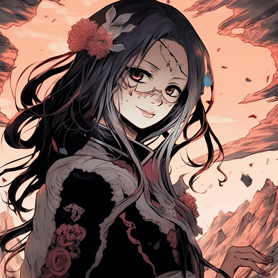 Image For Post | Close-up view of Nezuko Kamado's face, detailed facial features with vibrant eye colors. top rated anime manga pfp - [Anime Manga PFP Trends](https://hero.page/pfp/anime-manga-pfp-trends)