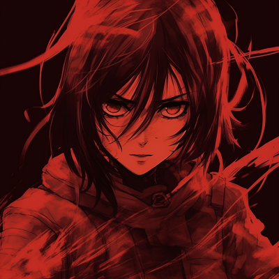 Image For Post | An image highlighting Eren Yeager's focused gaze, vivid colors and well-defined outline. excellent red anime pfp selection - [Red Anime PFP Compilation](https://hero.page/pfp/red-anime-pfp-compilation)